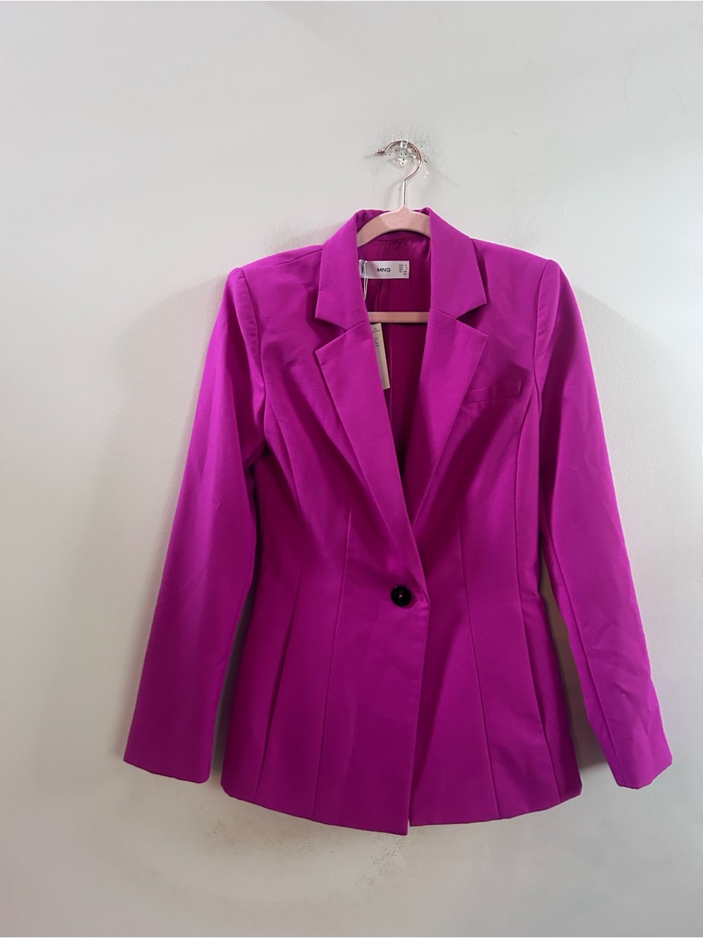 Mango bright pink blazer 2